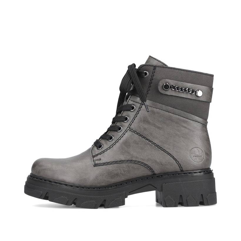 Rieker Artikelnummer 74644-45 Rieker Damen Biker Boots mondgrau