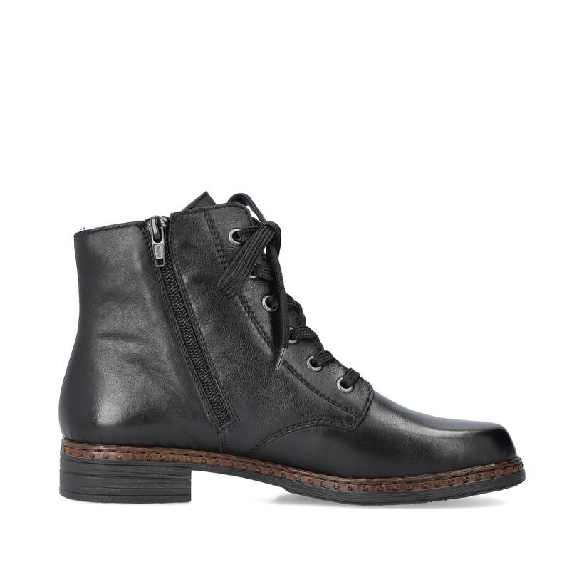Rieker Artikelnummer 75130-00 Rieker Damen Schnürstiefel Nachtschwarz