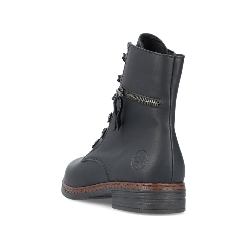 Rieker Artikelnummer 75142-01 Rieker Damen Schnürstiefel Carbonschwarz