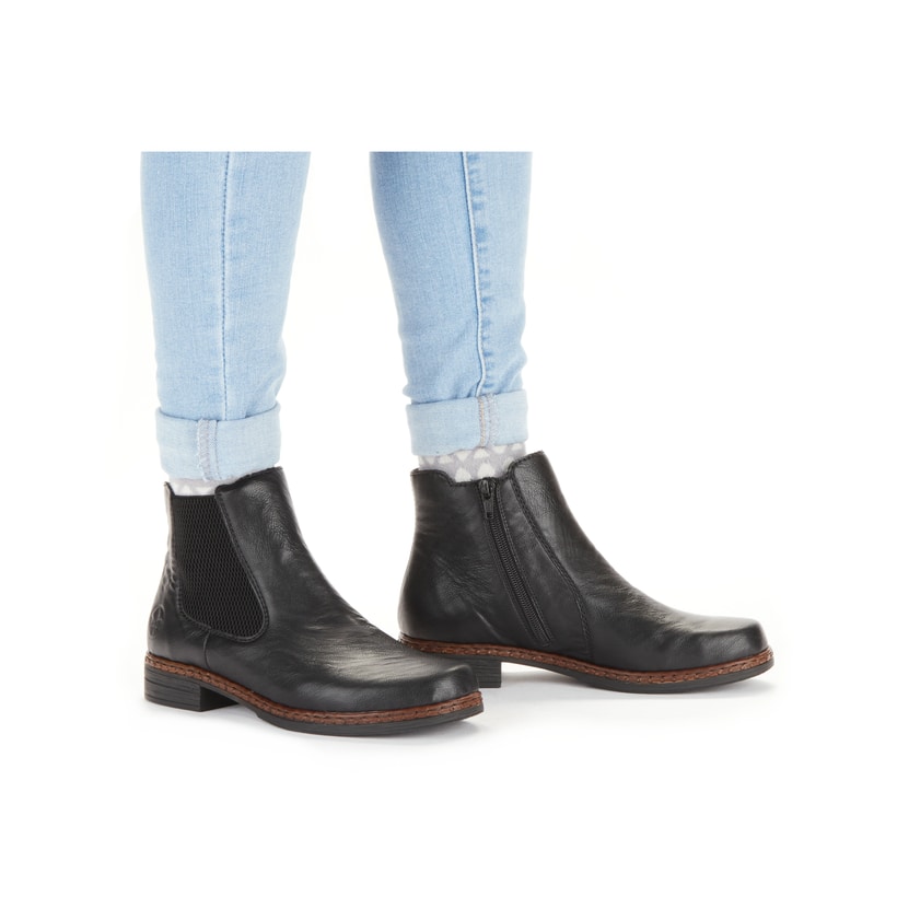 Rieker Artikelnummer 75170-00 Rieker Damen Chelsea Boots Nachtschwarz
