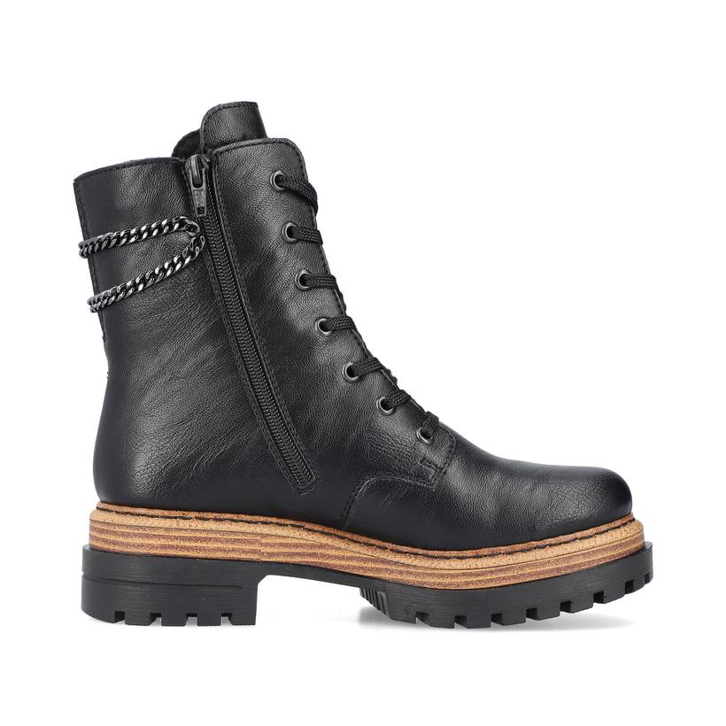 Rieker Artikelnummer 75633-00 Rieker Damen Biker Boots Asphaltschwarz