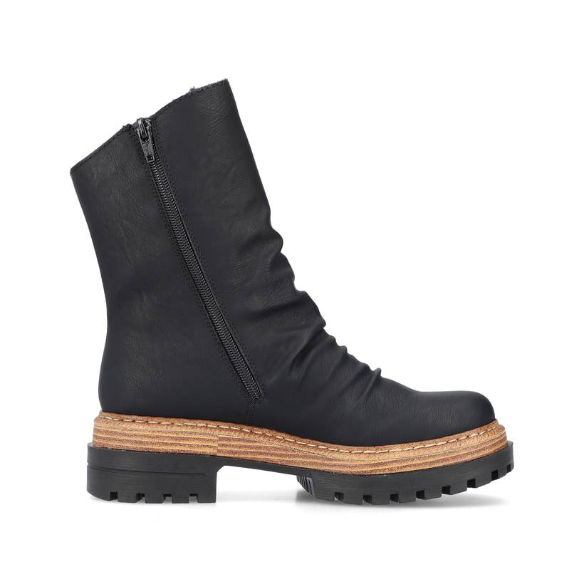 Rieker Artikelnummer 75650-00 Rieker Damen Kurzstiefel Asphaltschwarz