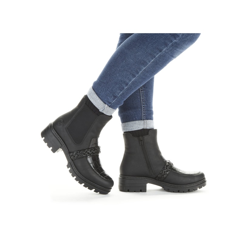 Rieker Artikelnummer 76874-02 Rieker Damen Chelsea Boots Nachtschwarz