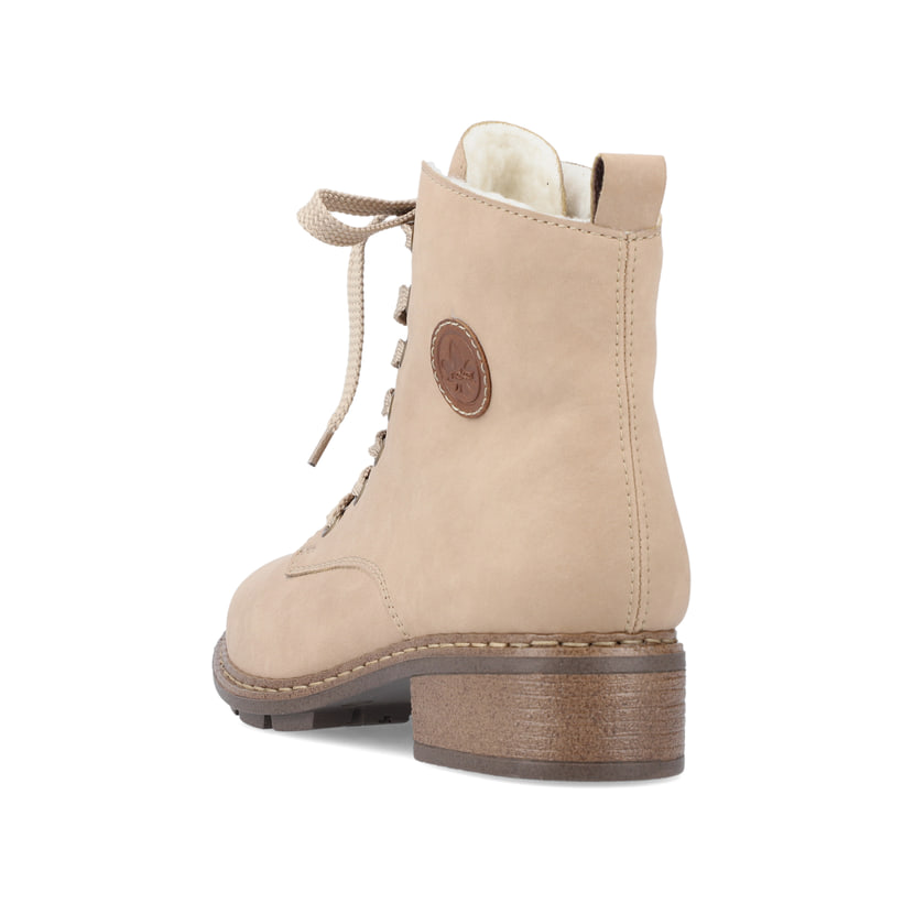 Rieker Artikelnummer 77200-20 Rieker Damen Schnürstiefel Sandbeige