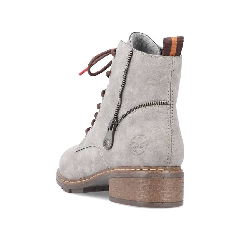 Rieker Artikelnummer 77210-40 Rieker Damen Schnürstiefel Silbergrau