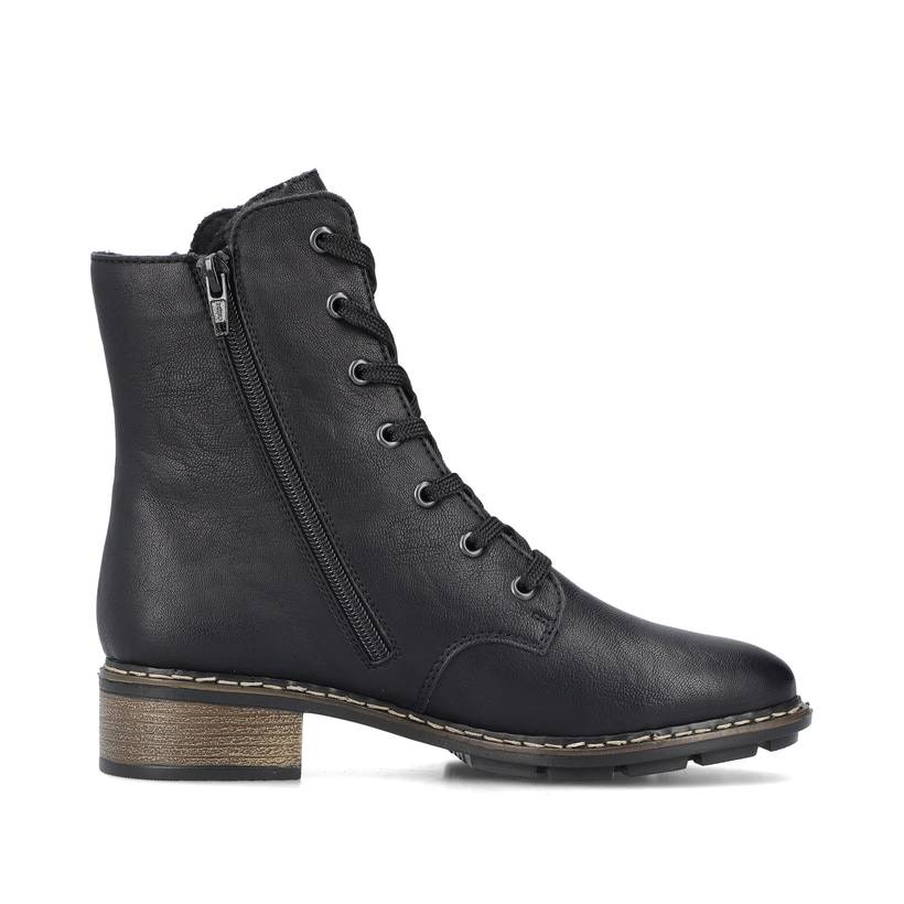 Rieker Artikelnummer 77220-00 Rieker Damen Schnürstiefel Nachtschwarz