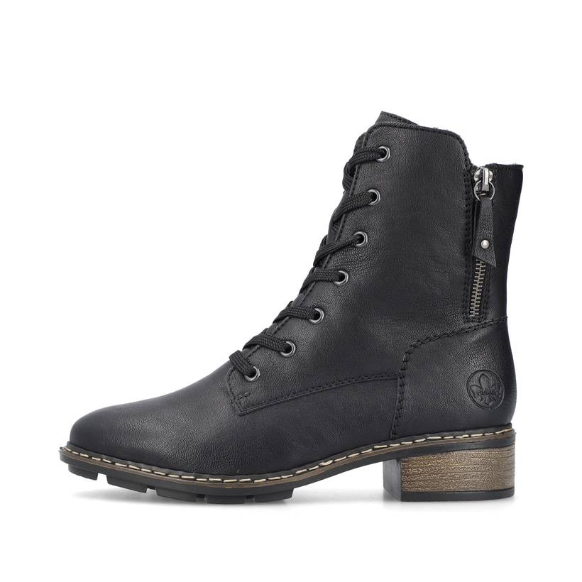 Rieker Artikelnummer 77220-00 Rieker Damen Schnürstiefel nachtschwarz