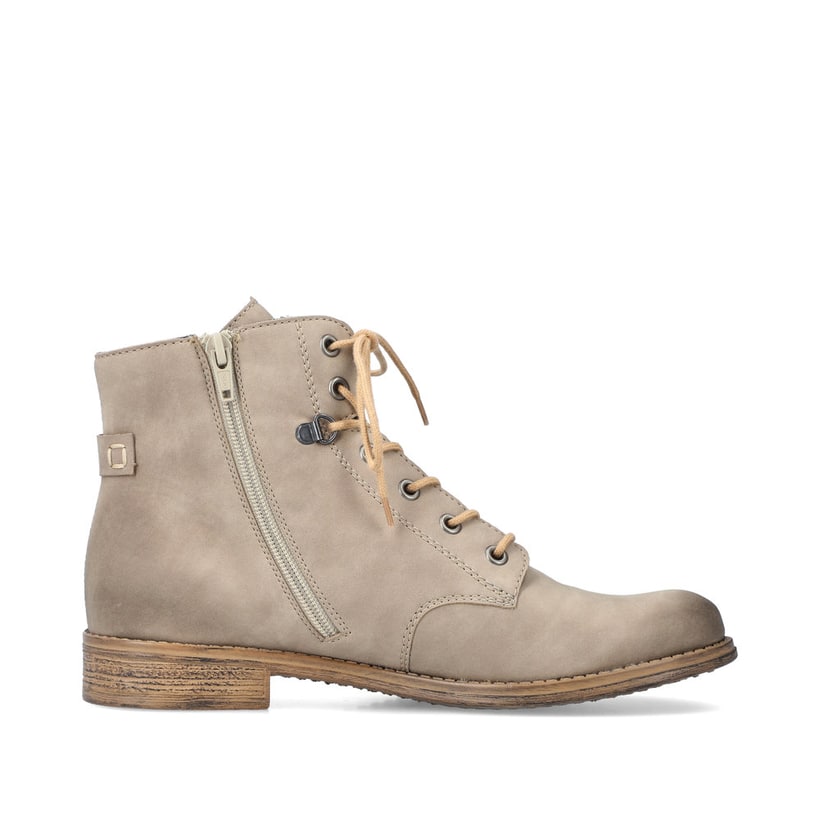 Rieker Artikelnummer 77421-64 Rieker Damen Schnürstiefel Sandbeige