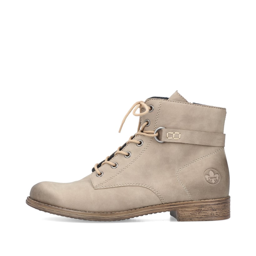Rieker Artikelnummer 77421-64 Rieker Damen Schnürstiefel sandbeige