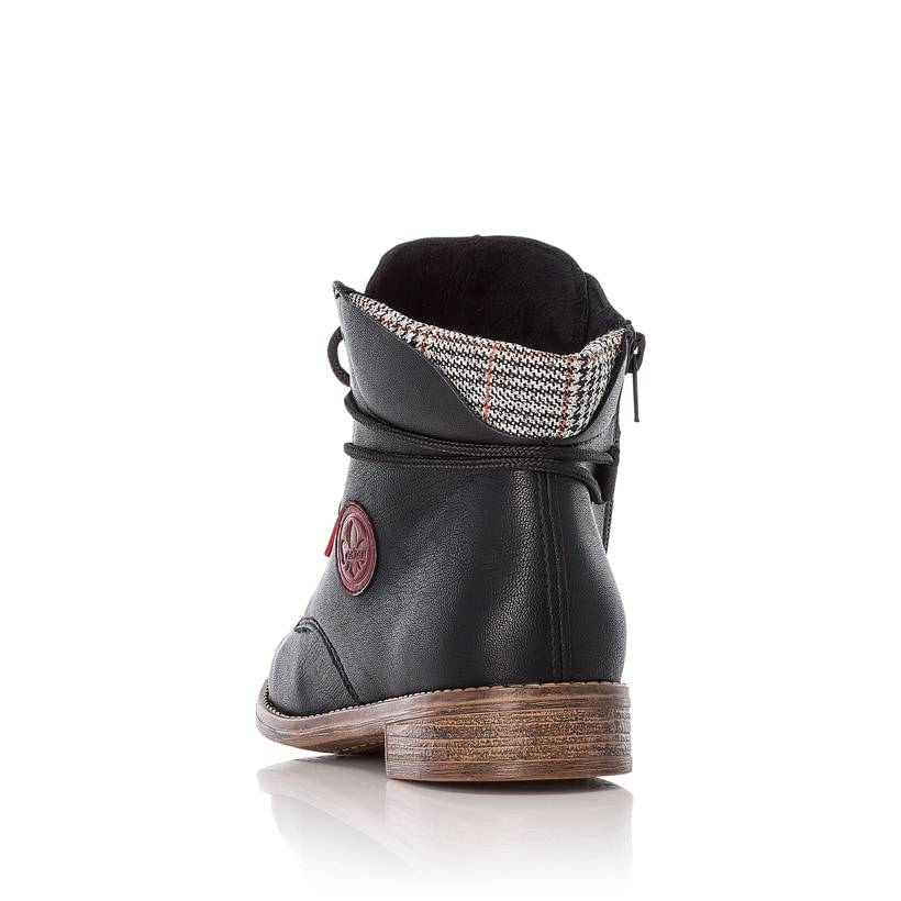 Rieker Artikelnummer 77431-00 Rieker Damen Schnürstiefel Tiefschwarz
