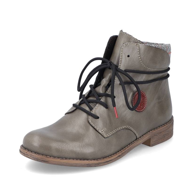 Rieker Artikelnummer 77431-54 Rieker Damen Schnürstiefel Graugrün