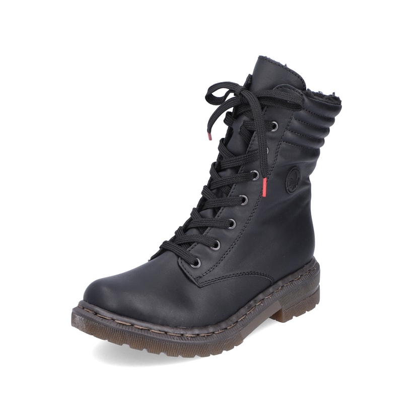 Rieker Artikelnummer 78203-00 Rieker Damen Schnürstiefel Tiefschwarz
