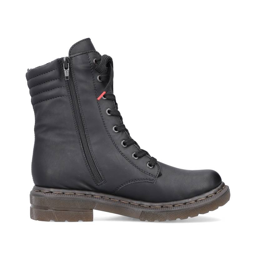 Rieker Artikelnummer 78203-00 Rieker Damen Schnürstiefel Tiefschwarz