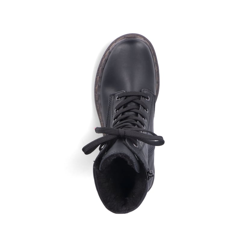 Rieker Artikelnummer 78203-00 Rieker Damen Schnürstiefel Tiefschwarz