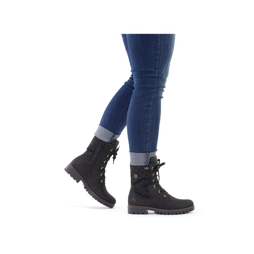 Rieker Artikelnummer 78523-01 Rieker Damen Biker Boots Tiefschwarz