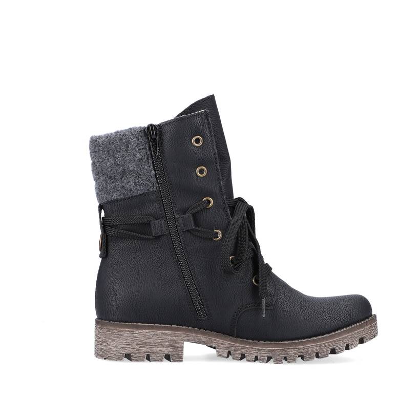 Rieker Artikelnummer 78531-00 Rieker Damen Schnürstiefel Nachtschwarz