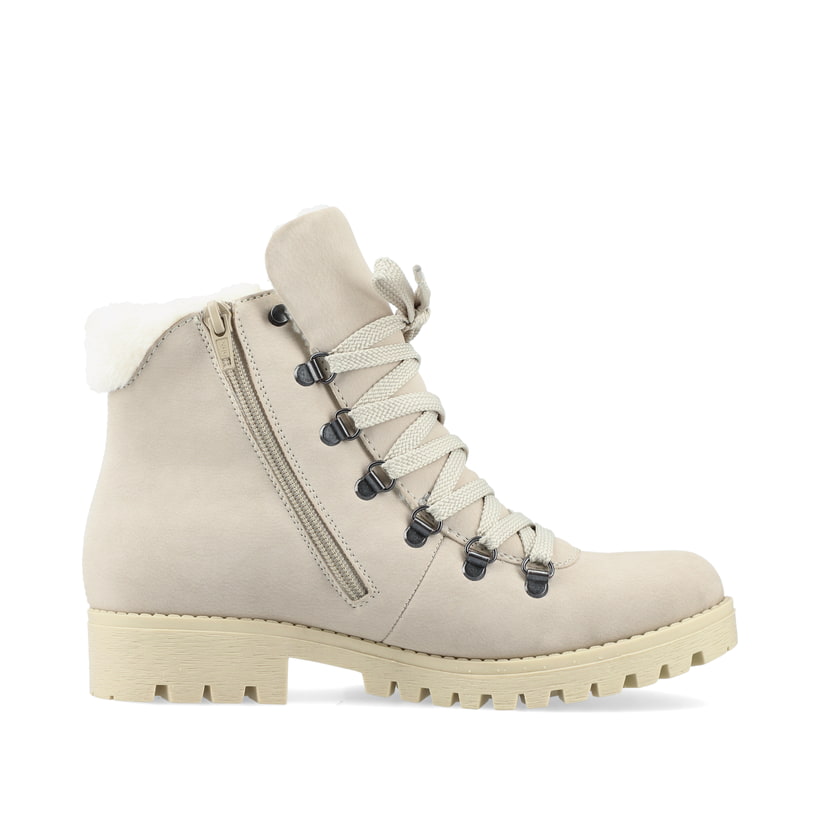 Rieker Artikelnummer 78535-60 Rieker Damen Schnürstiefel Cremebeige