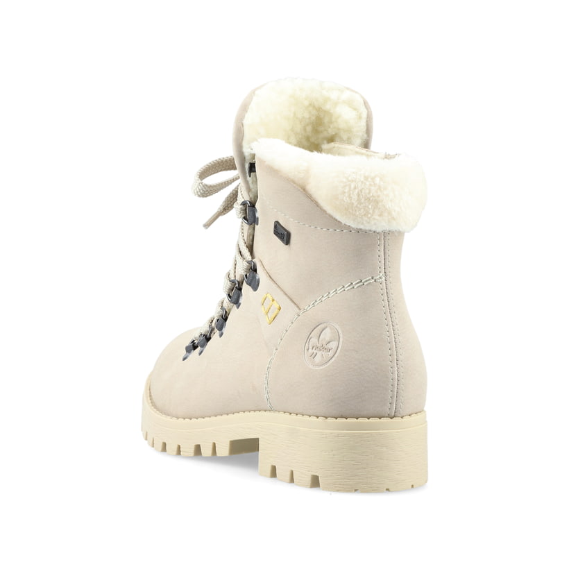 Rieker Artikelnummer 78535-60 Rieker Damen Schnürstiefel Cremebeige
