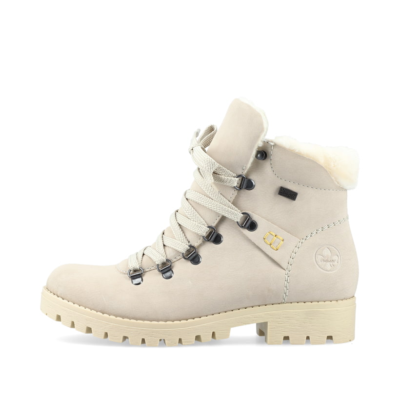 Rieker Artikelnummer 78535-60 Rieker Damen Schnürstiefel Cremebeige