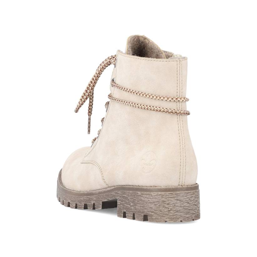 Rieker Artikelnummer 78538-60 Rieker Damen Schnürstiefel Hellbeige