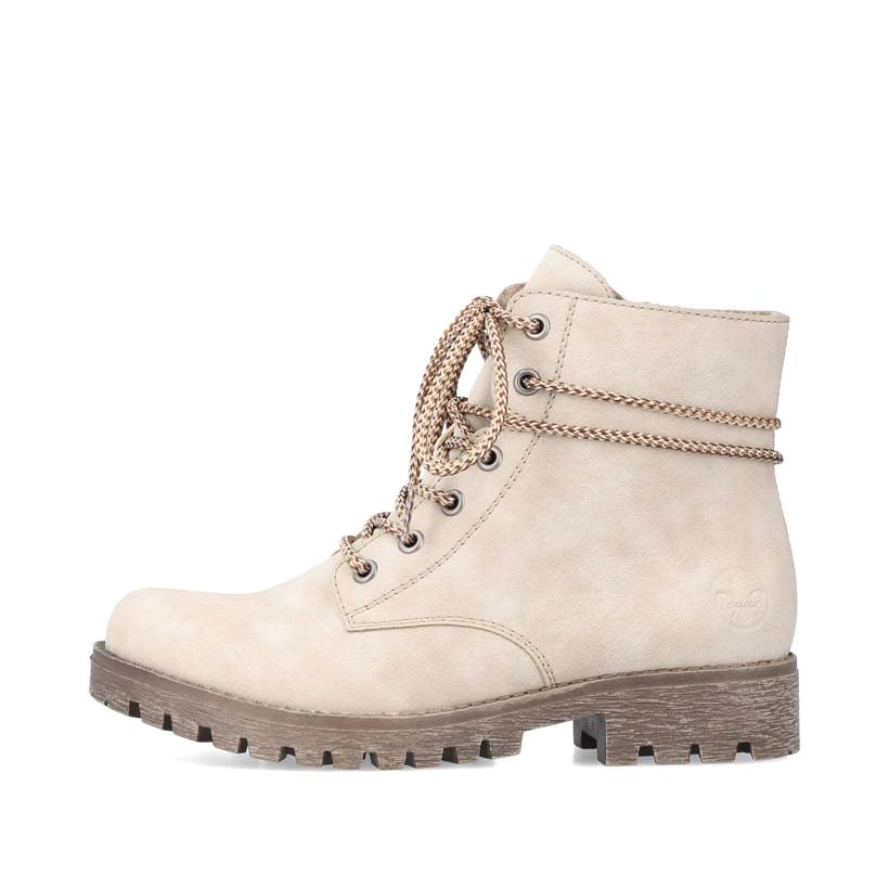 Rieker Artikelnummer 78538-60 Rieker Damen Schnürstiefel hellbeige