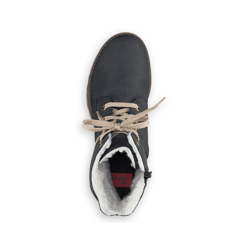 Rieker Artikelnummer 78550-14 Rieker Damen Schnürstiefel Ozeanblau