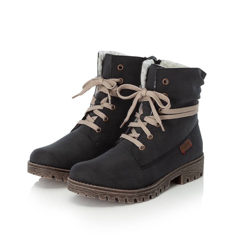 Rieker Artikelnummer 78550-14 Rieker Damen Schnürstiefel ozeanblau