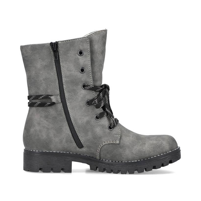 Rieker Artikelnummer 785K0-45 Rieker Damen Schnürstiefel Mondgrau