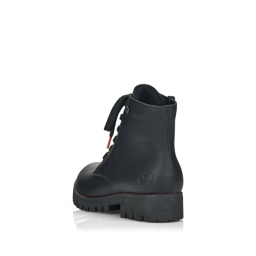 Rieker Artikelnummer 785M1-00 Rieker Damen Schnürstiefel Mattschwarz