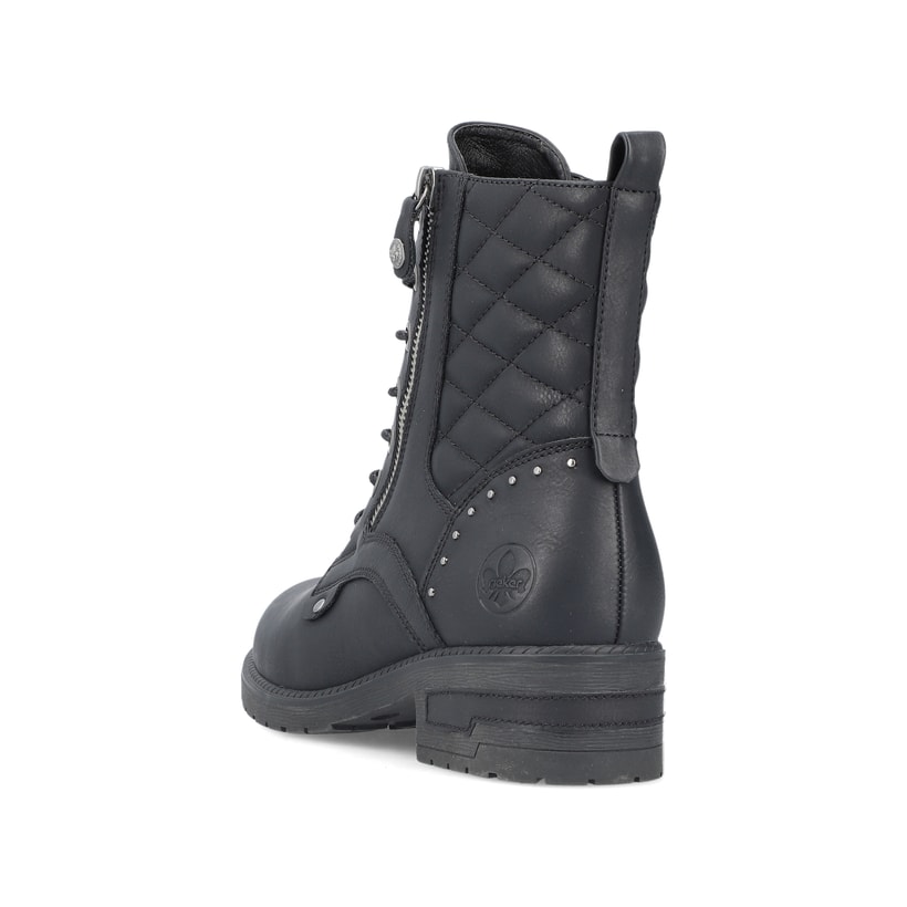 Rieker Artikelnummer 91611-00 Rieker Damen Biker Boots Nachtschwarz