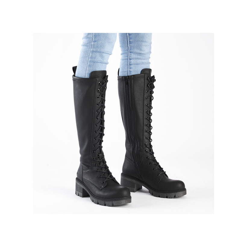 Rieker Artikelnummer 92044-00 Rieker Damen Hochschaftstiefel Nachtschwarz
