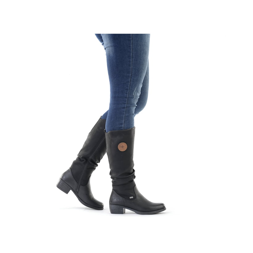 Rieker Artikelnummer 93157-00 Rieker Damen Hochschaftstiefel Tiefschwarz