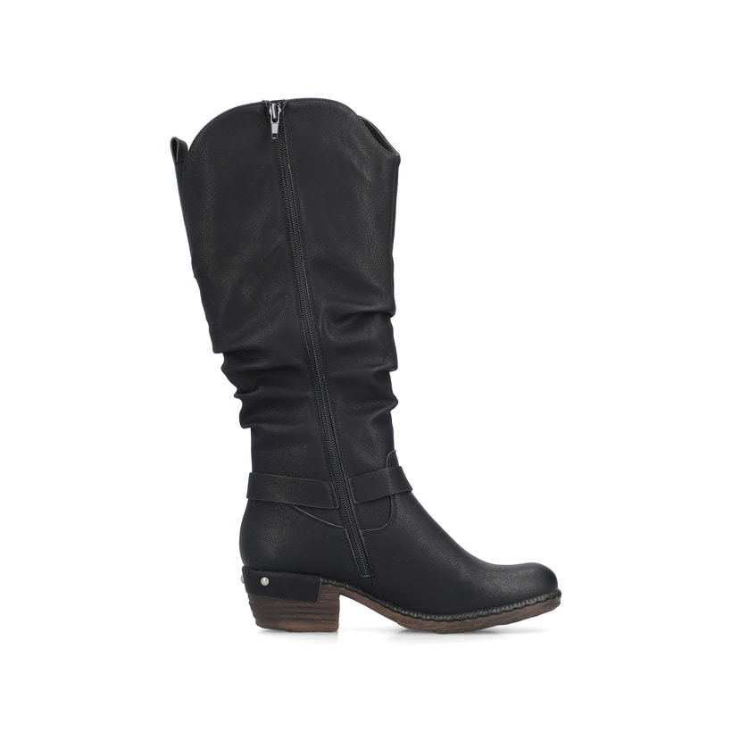 Rieker Artikelnummer 93670-00 Rieker Damen Hochschaftstiefel Nachtschwarz