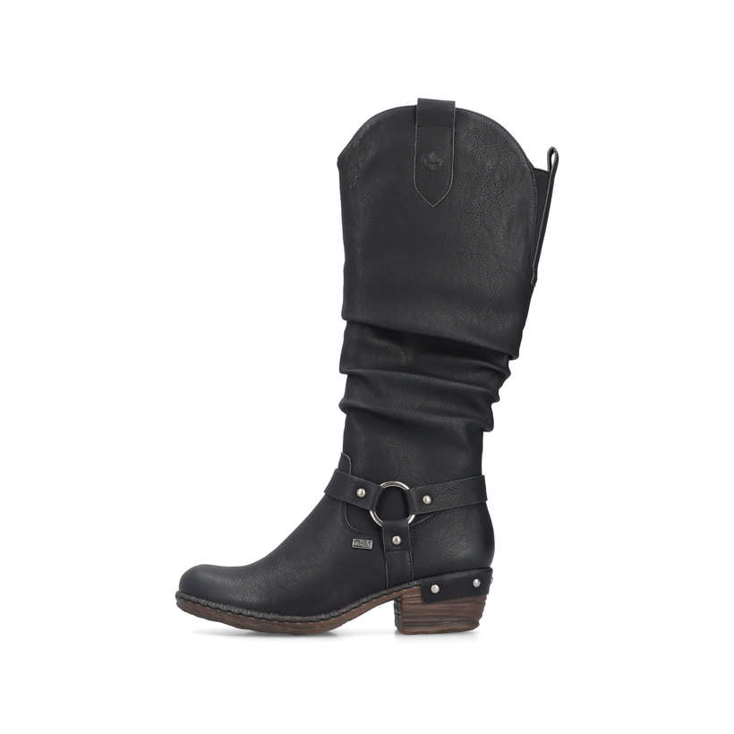 Rieker Artikelnummer 93670-00 Rieker Damen Hochschaftstiefel nachtschwarz