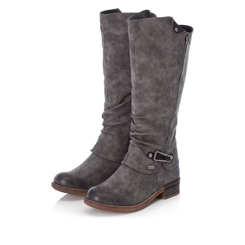 Rieker Artikelnummer 94652-45 Rieker Damen Hochschaftstiefel grüngrau