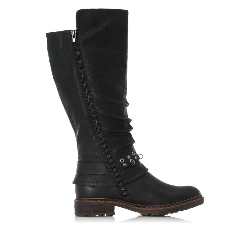 Rieker Artikelnummer 94789-00 Rieker Damen Hochschaftstiefel Nachtschwarz