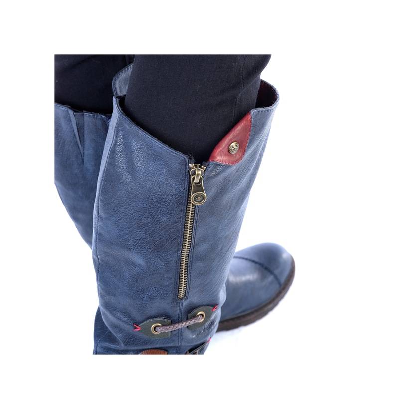 Rieker Artikelnummer 94791-14 Rieker Damen Hochschaftstiefel Ozeanblau