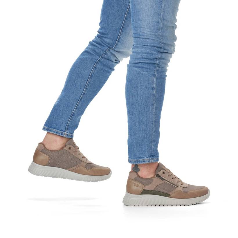 Rieker Artikelnummer B0600-64 Rieker Herren Sneaker Low Beige-reinweiß