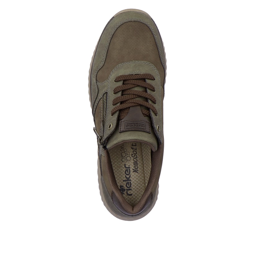 Rieker Artikelnummer B0601-25 Rieker Herren Sneaker Low Armeegrün-olivbraun