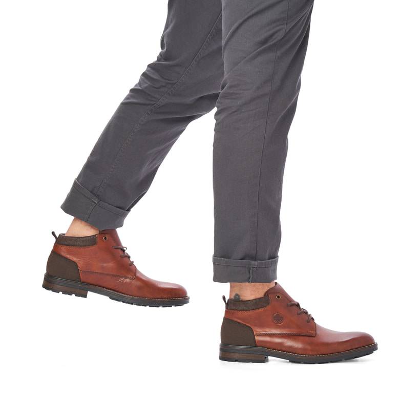 Rieker Artikelnummer B1301-24 Rieker Herren Schnürstiefel Kastanienbraun