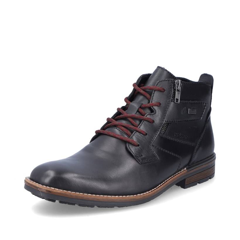 Rieker Artikelnummer B1334-00 Rieker Herren Schnürstiefel Glanzschwarz