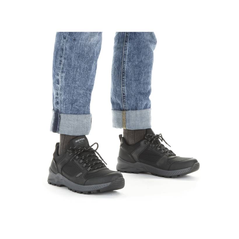 Rieker Artikelnummer B3200-00 Rieker Herren Schnürschuhe Tiefschwarz