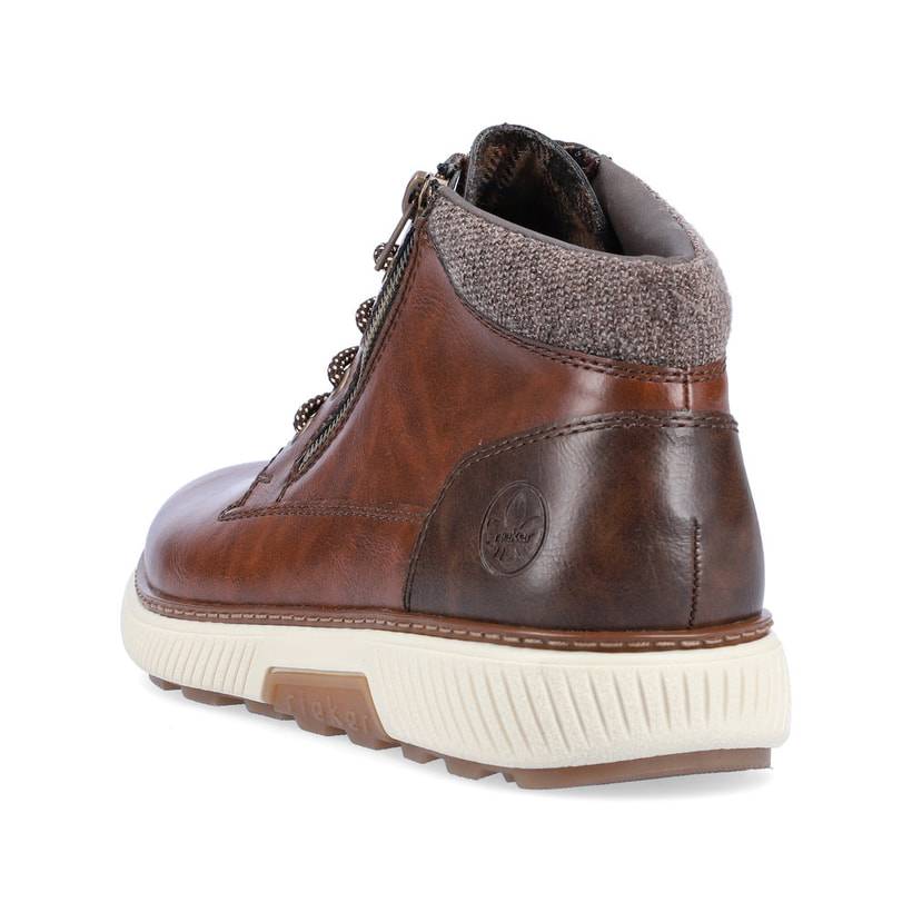 Rieker Artikelnummer B3303-24 Rieker Herren Schnürstiefel Kaffeebraun