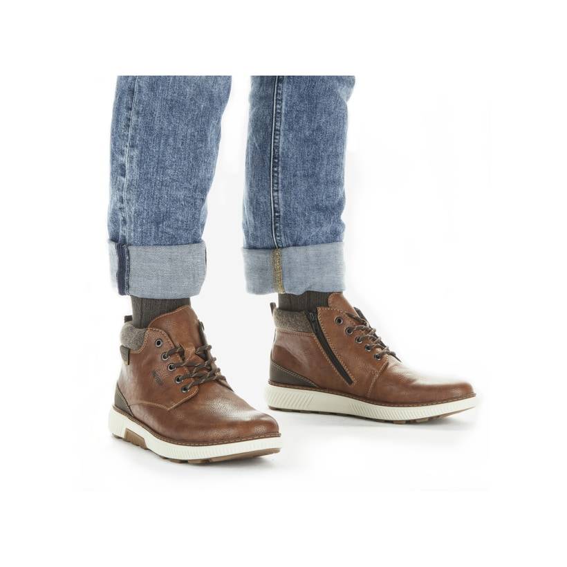 Rieker Artikelnummer B3330-25 Rieker Herren Schnürstiefel Nussbraun