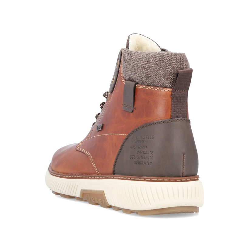 Rieker Artikelnummer B3343-24 Rieker Herren Schnürstiefel Karamellbraun