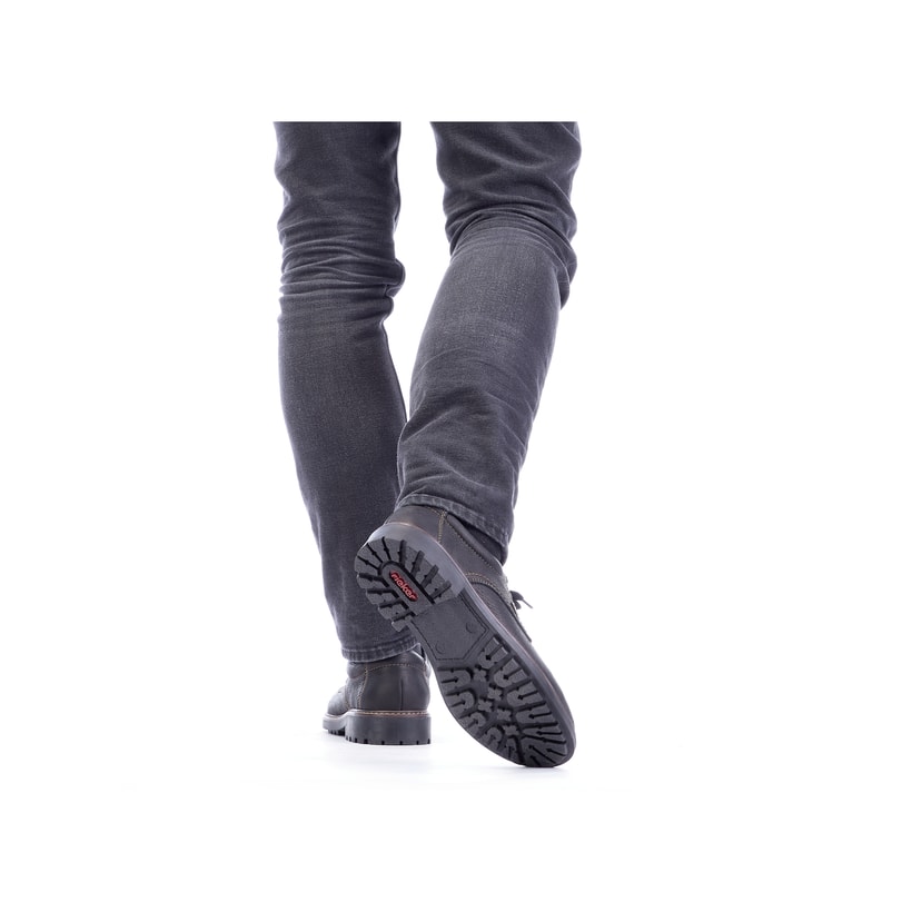 Rieker Artikelnummer B4610-00 Rieker Herren Schnürschuhe Nachtschwarz