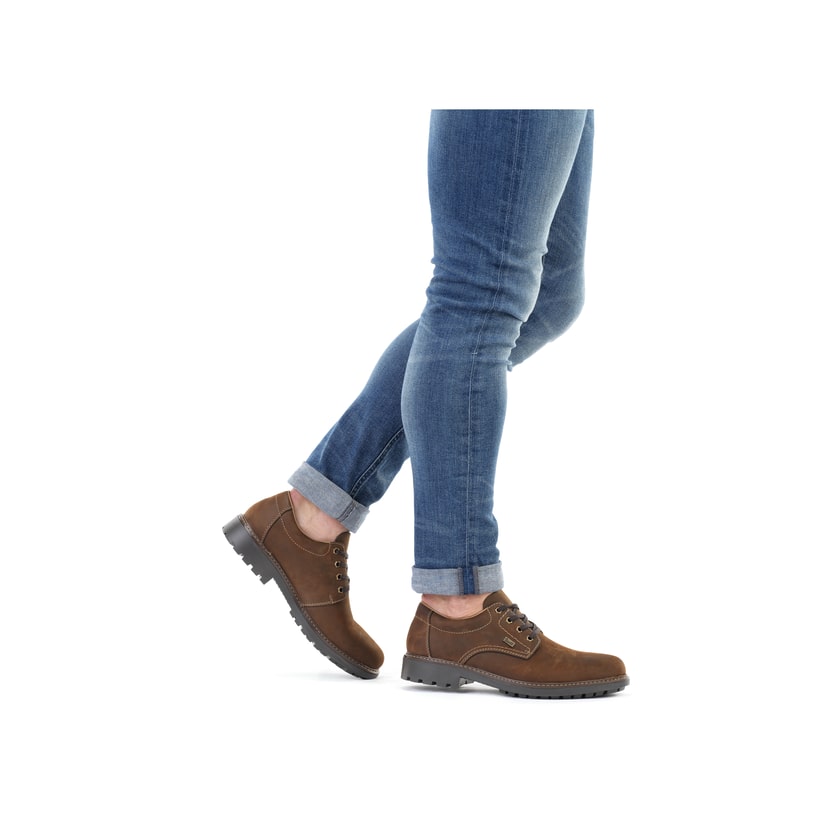 Rieker Artikelnummer B4610-22 Rieker Herren Schnürschuhe Kaffeebraun
