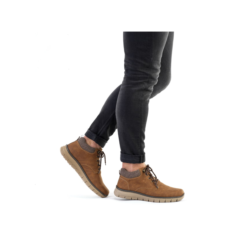 Rieker Artikelnummer B5632-24 Rieker Herren Schnürstiefel Holzbraun