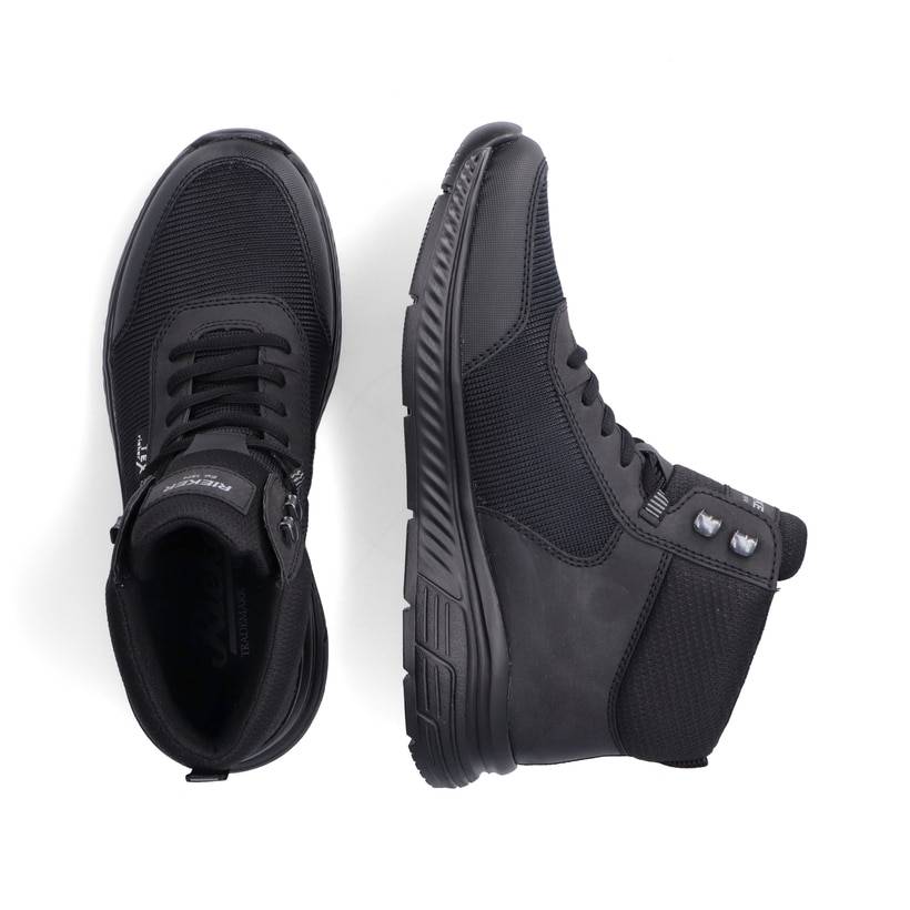 Rieker Artikelnummer B6440-00 Rieker Herren Schnürschuhe Asphaltschwarz