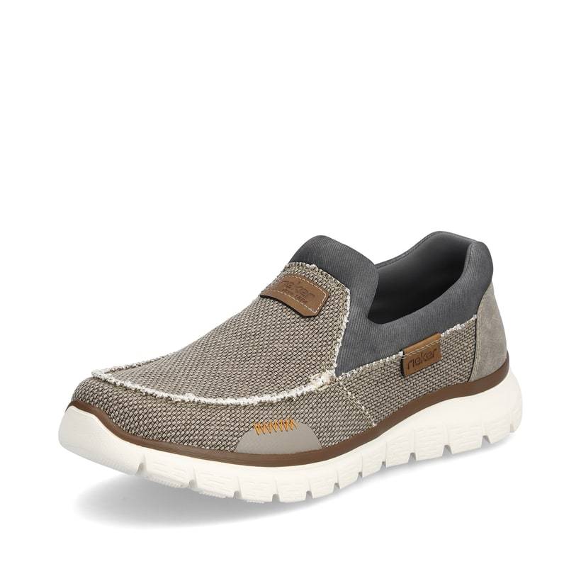 Rieker Artikelnummer B6651-64 Rieker Herren Slipper Beige-grau